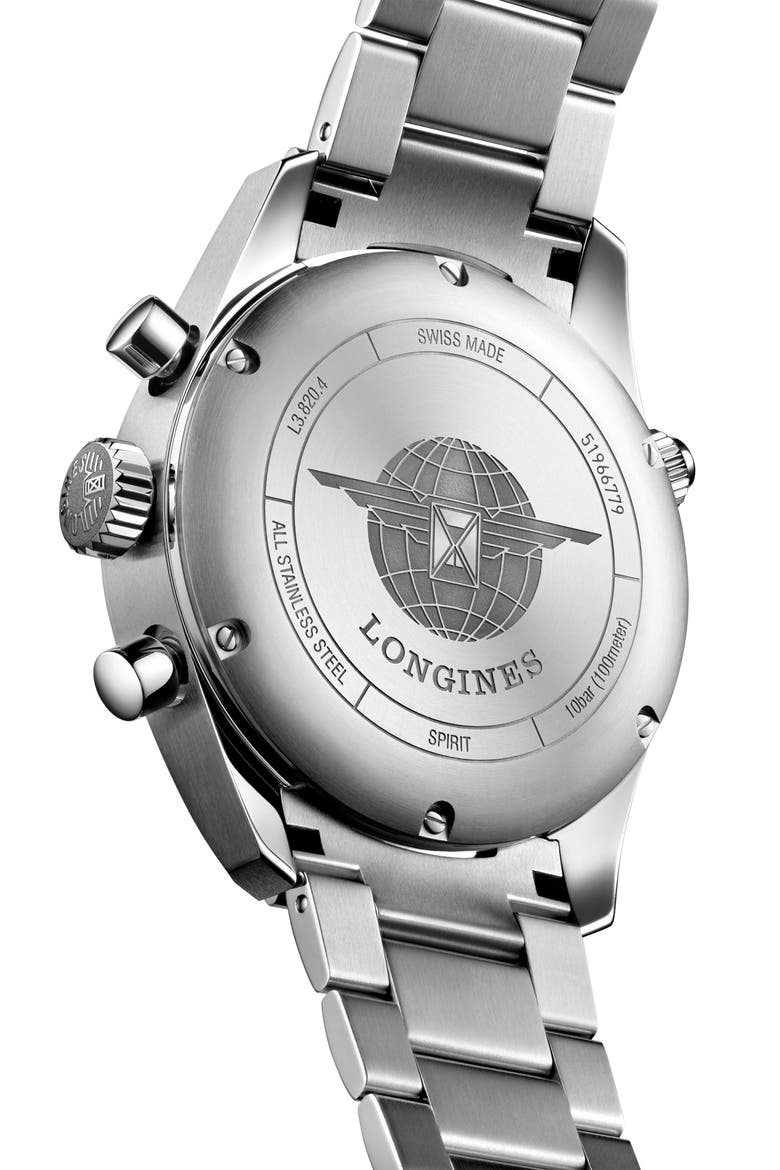 Spirit Automatic Chronograph Bracelet Watch, 42mm, Alternate, color, SILVER/ WHITE