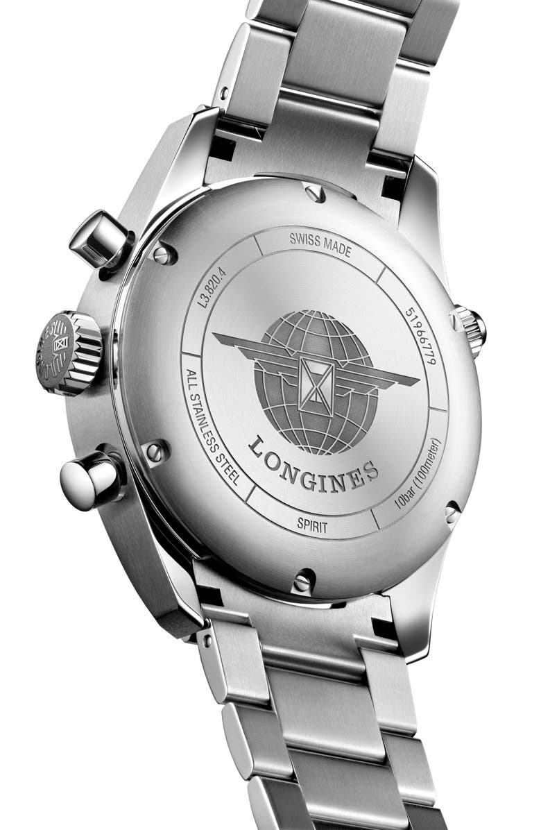 Longines Spirit Automatic Chronograph Bracelet Watch, 42mm, Alternate, color, 