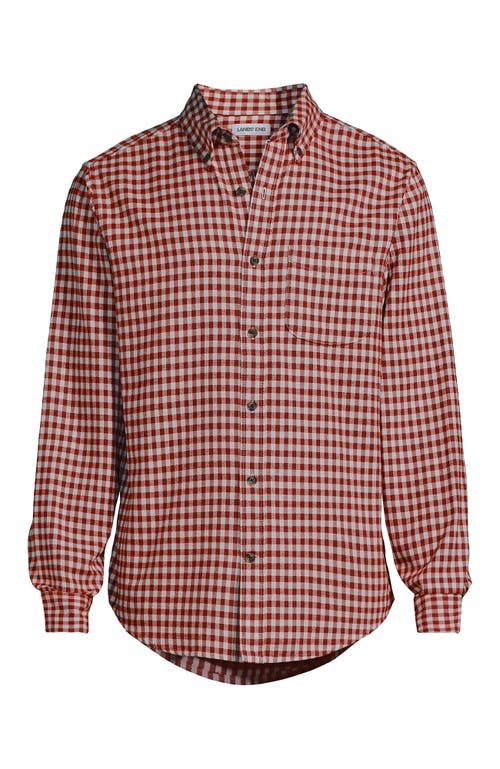 Lands' End Traditional Fit Flagship Flannel Shirt In Pink