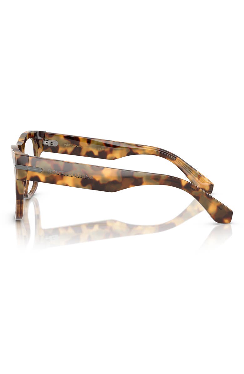 Dolce&Gabbana 54mm Square Optical Glasses, Alternate, color, Blonde Havana
