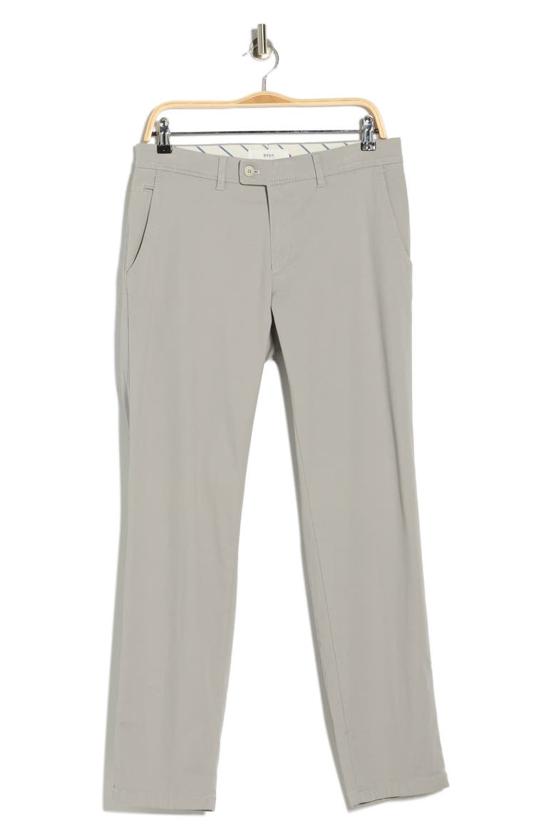 Evans Regular Fit Flat Front Chino Pants, Alternate, color, SILVER