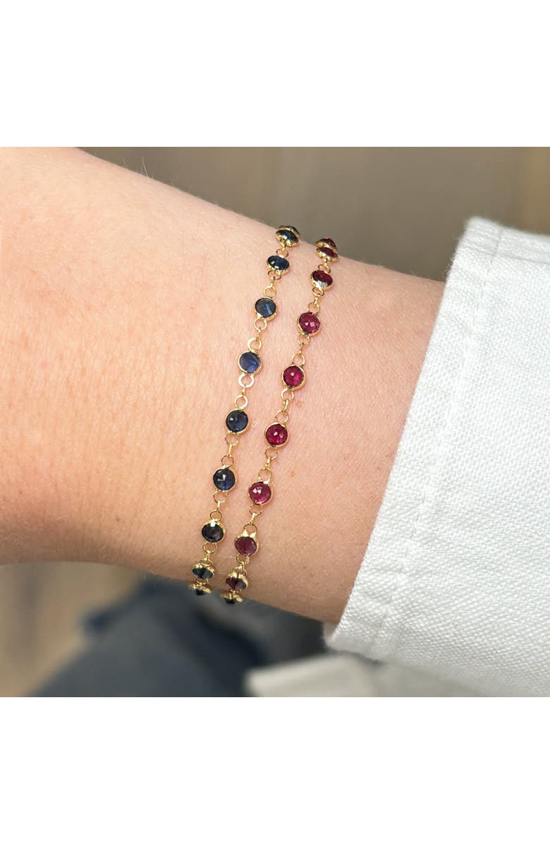 The Lovery Fine Jewelry Ruby Bezel Bracelet, Alternate, color, Ruby