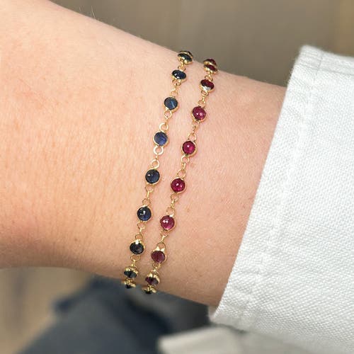 The Lovery Fine Jewelry Ruby Bezel Bracelet In Gold