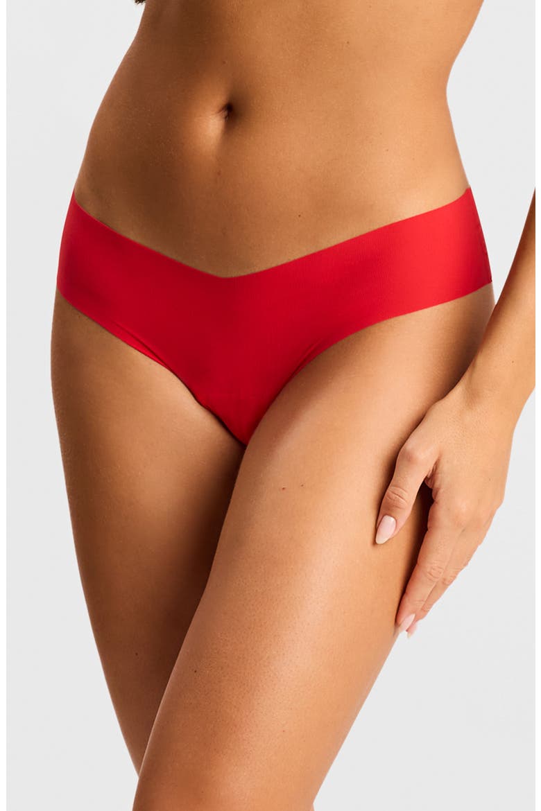 Invisible Rib Thong, Main, color, SCARLET