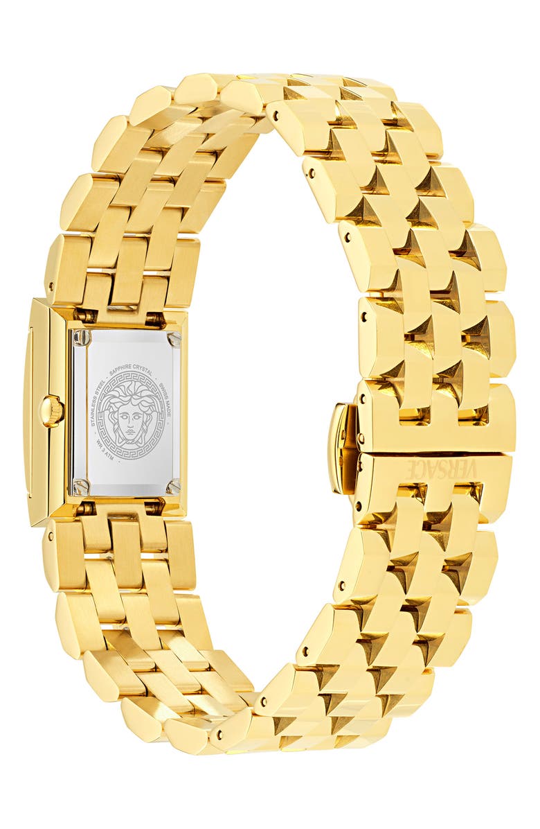 Versace Reveal Bracelet Watch, 18mm x 25mm, Alternate, color, Ip Yellow Gold