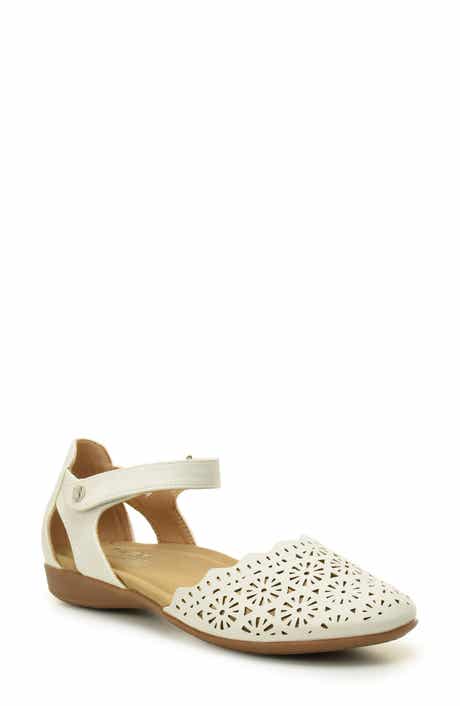 Taryn Rose Laser Cut Ankle Strap Sandal