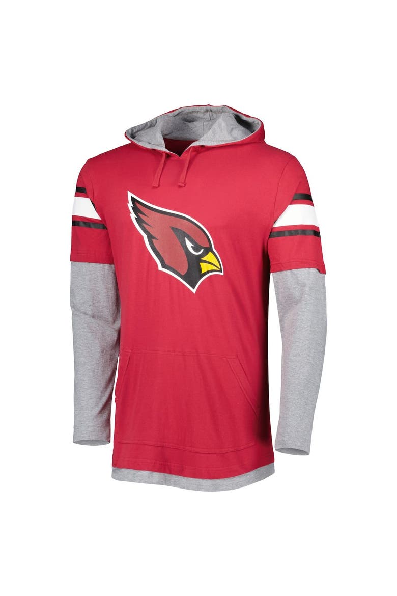 Men's New Era Cardinal Arizona Cardinals Long Sleeve Hoodie T-Shirt, Alternate, color, Cardinal