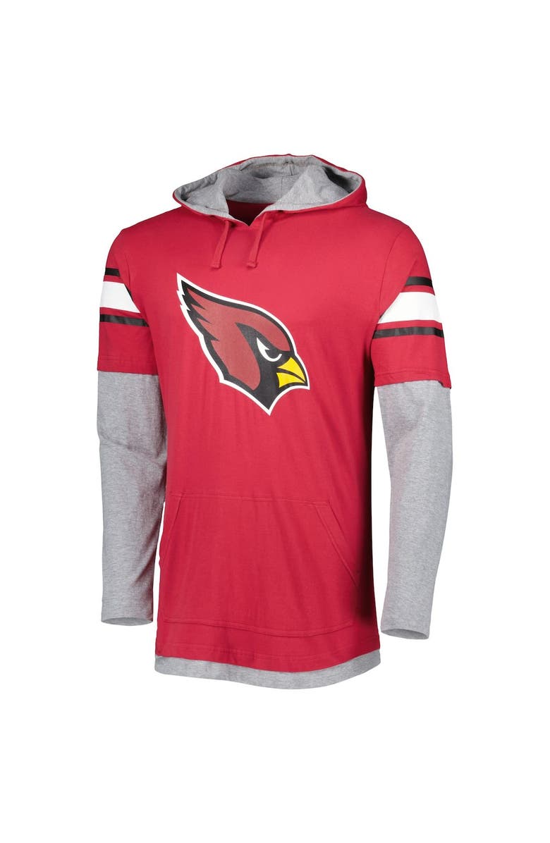 New Era Men's New Era Cardinal Arizona Cardinals Long Sleeve Hoodie T-Shirt, Alternate, color, Cardinal