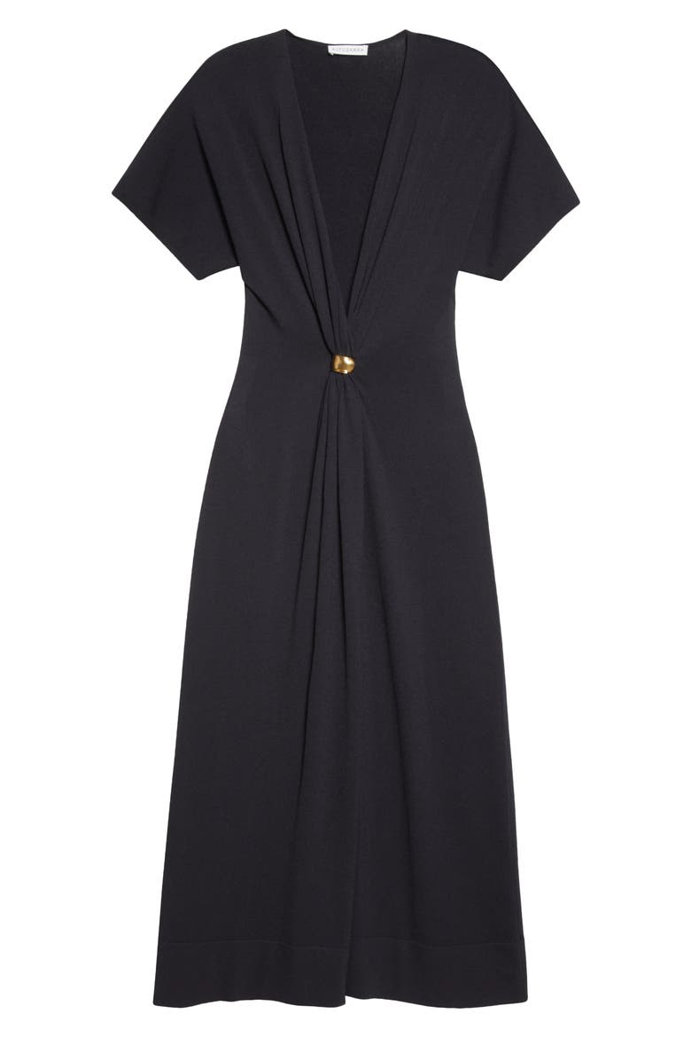 Rene Plunge Neck Sweater Dress, Alternate, color, 000001 BLACK