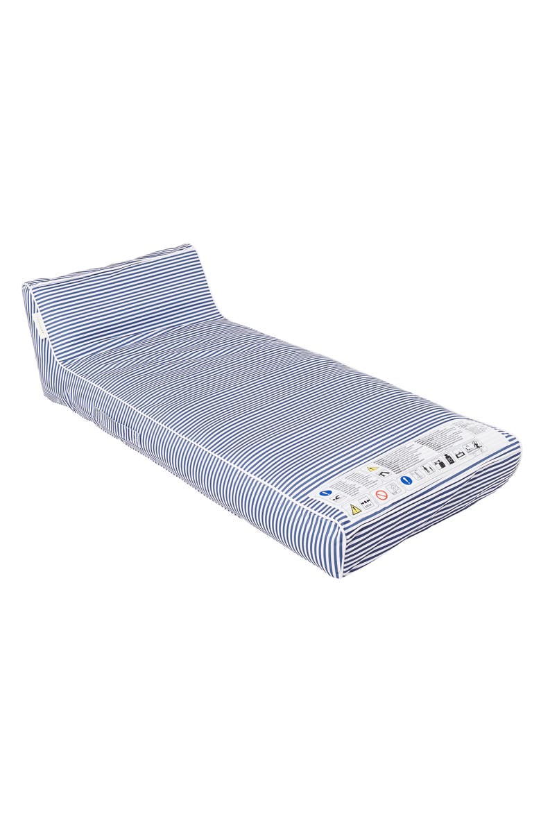 Sunnylife Luxe Lieon Lounger Le Weekend Navy Inflatable Pool Float, Main, color, 