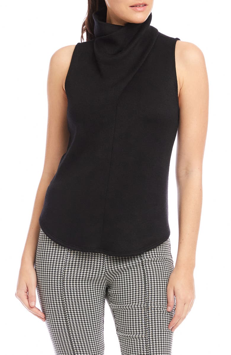 FIFTEEN TWENTY Abbey Turtleneck Knit Tank, Main, color, Black