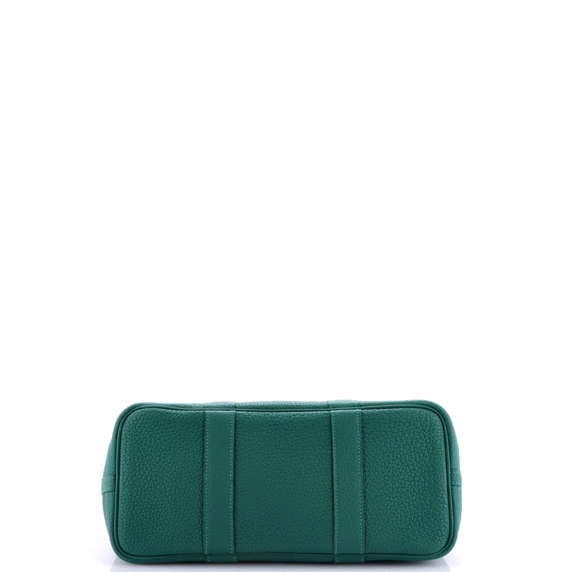 Pre-Owned Hermes Garden Party Tote Leather 30, Alternate, color, Malachite