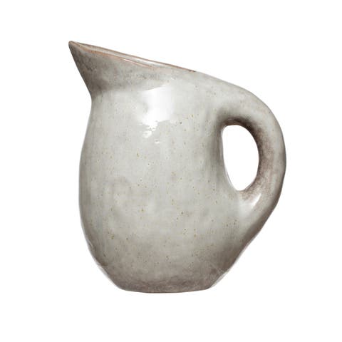 Neutral Reactive Glaze Stoneware Pitcher