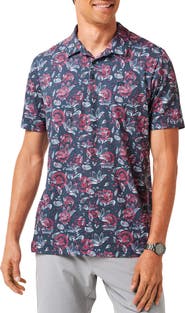 TravisMathew Featherweight Flourish Floral Print Piqué Polo