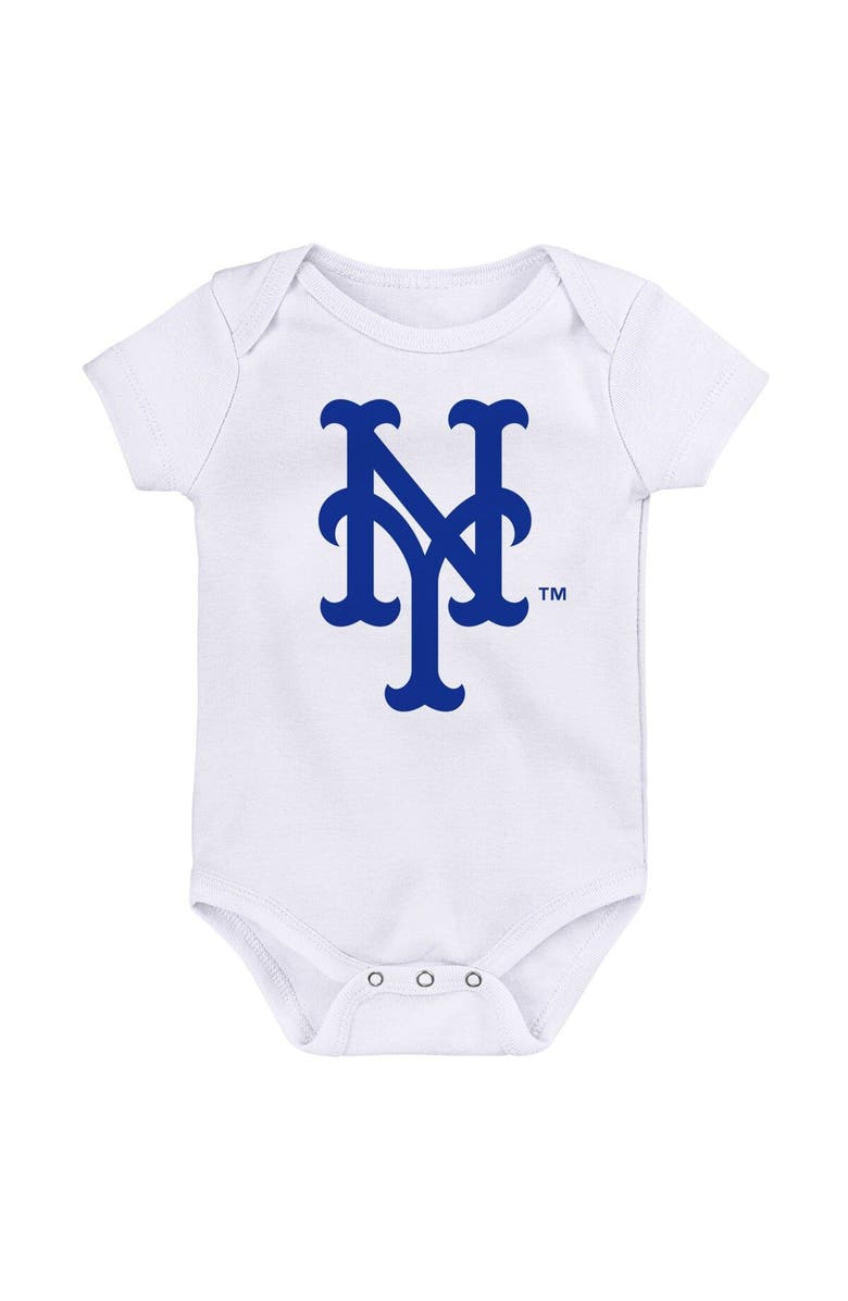 Outerstuff Infant Orange/Royal/White New York Mets Minor League Player Three-Pack Bodysuit Set, Alternate, color, Orange