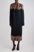 Dries Van Noten Rarrysta Floral Embroidered Double Breasted Coat