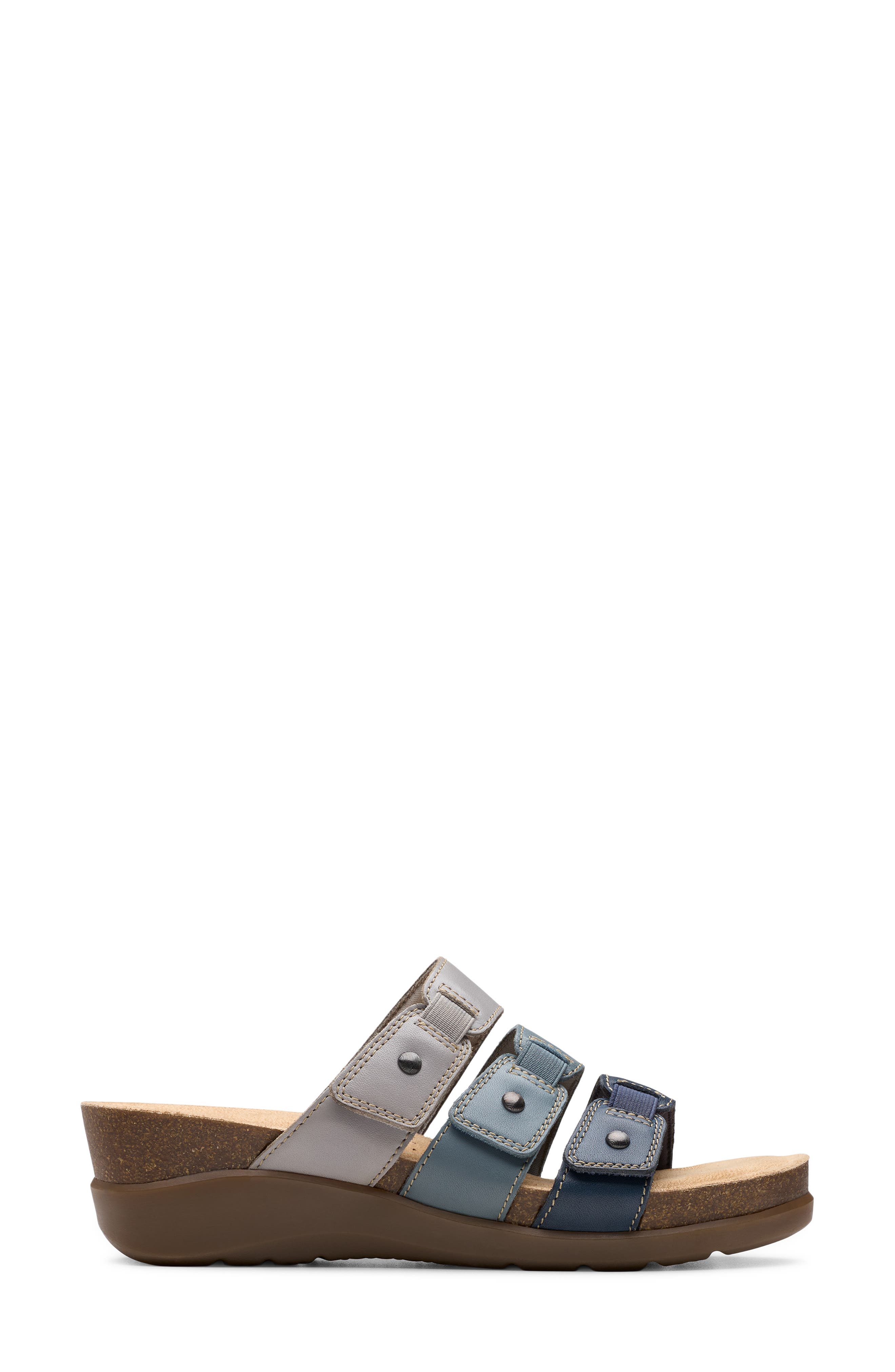 Calenne Lily Slide Sandal, Alternate, color, NAVY MULTI