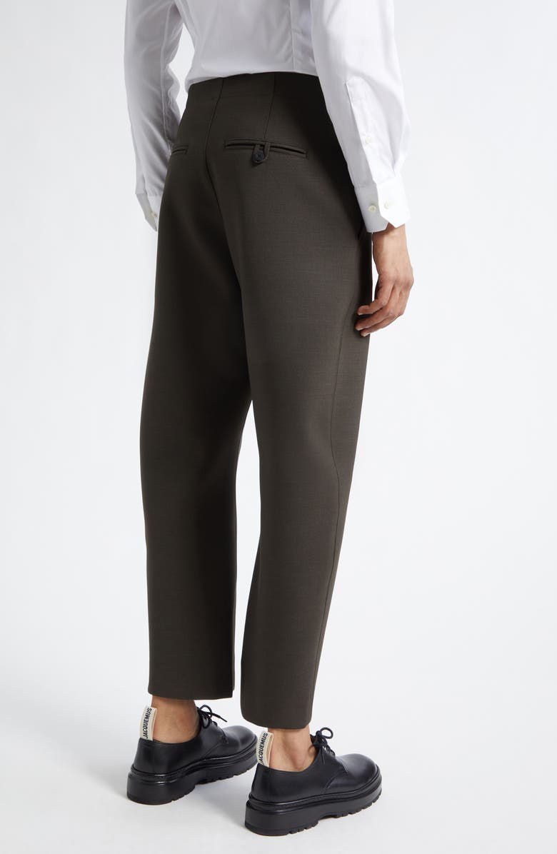 Jacquemus Le Pantalon Gardian Pinched Pants, Alternate, color, Dark Khaki