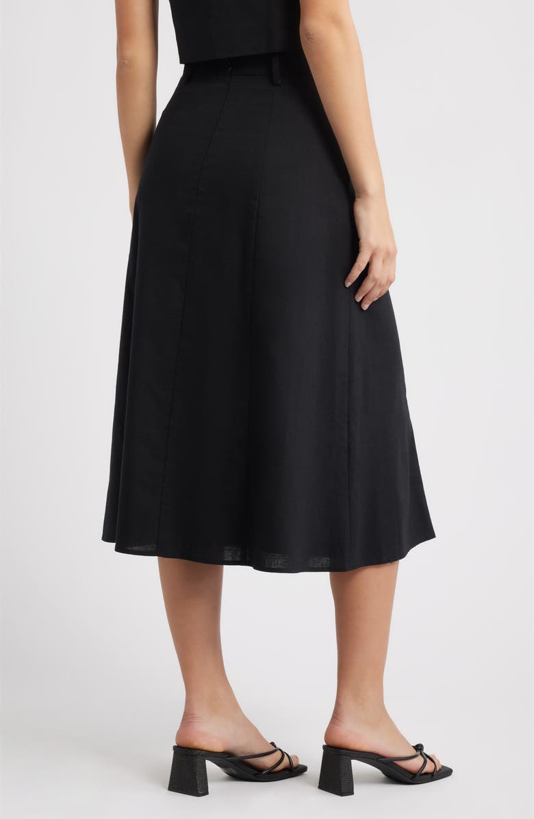WAYF Cynthia Button-Through Midi Skirt, Alternate, color,