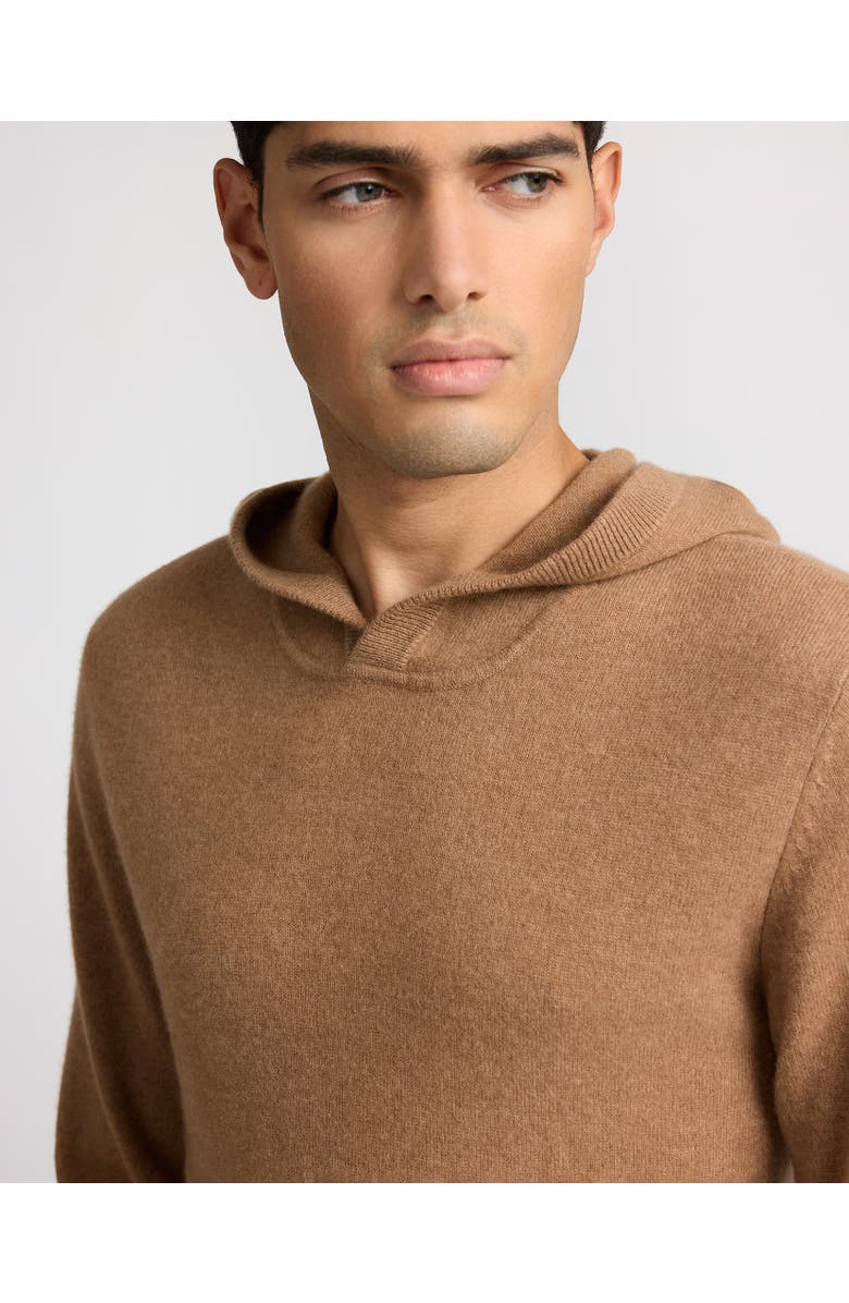 Onia 100% Cashmere Hooded Pullover, Alternate, color, Camel