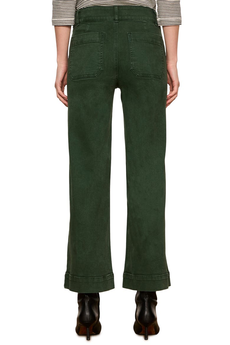 Chelsea Patch Pocket Wide Leg Jeans, Alternate, color, WASHED FOREST GREEN