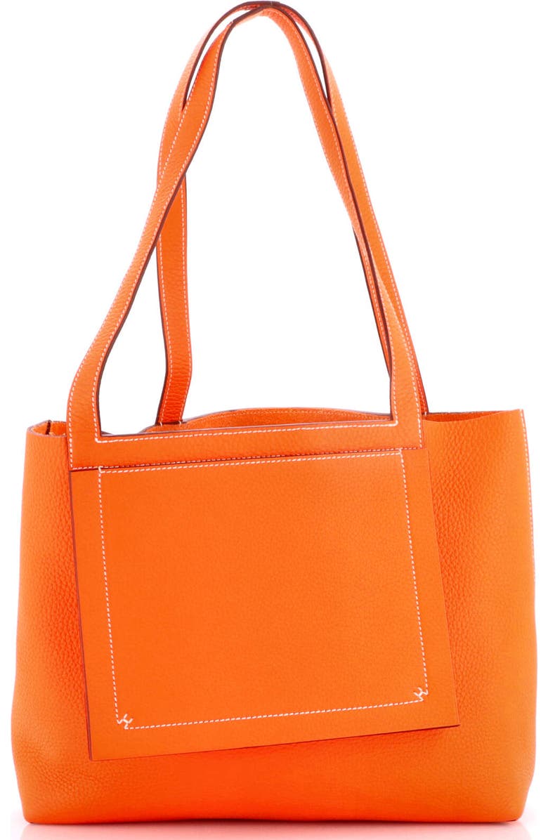 Pre-Owned Hermes Cabasellier Tote Clemence 31, Alternate, color, Orange Minium
