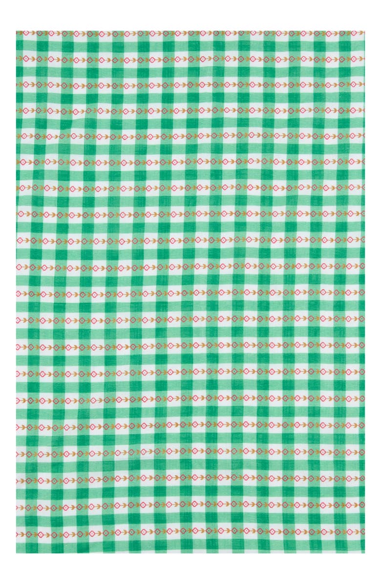 Viens Avec Moi Plaid Mini Square Scarf, Alternate, color, Green