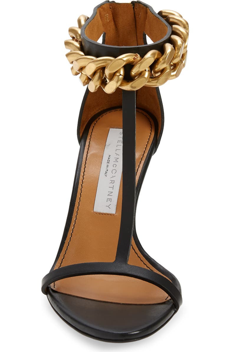 Stella McCartney Falabella Chain T-Strap Sandal, Alternate, color,