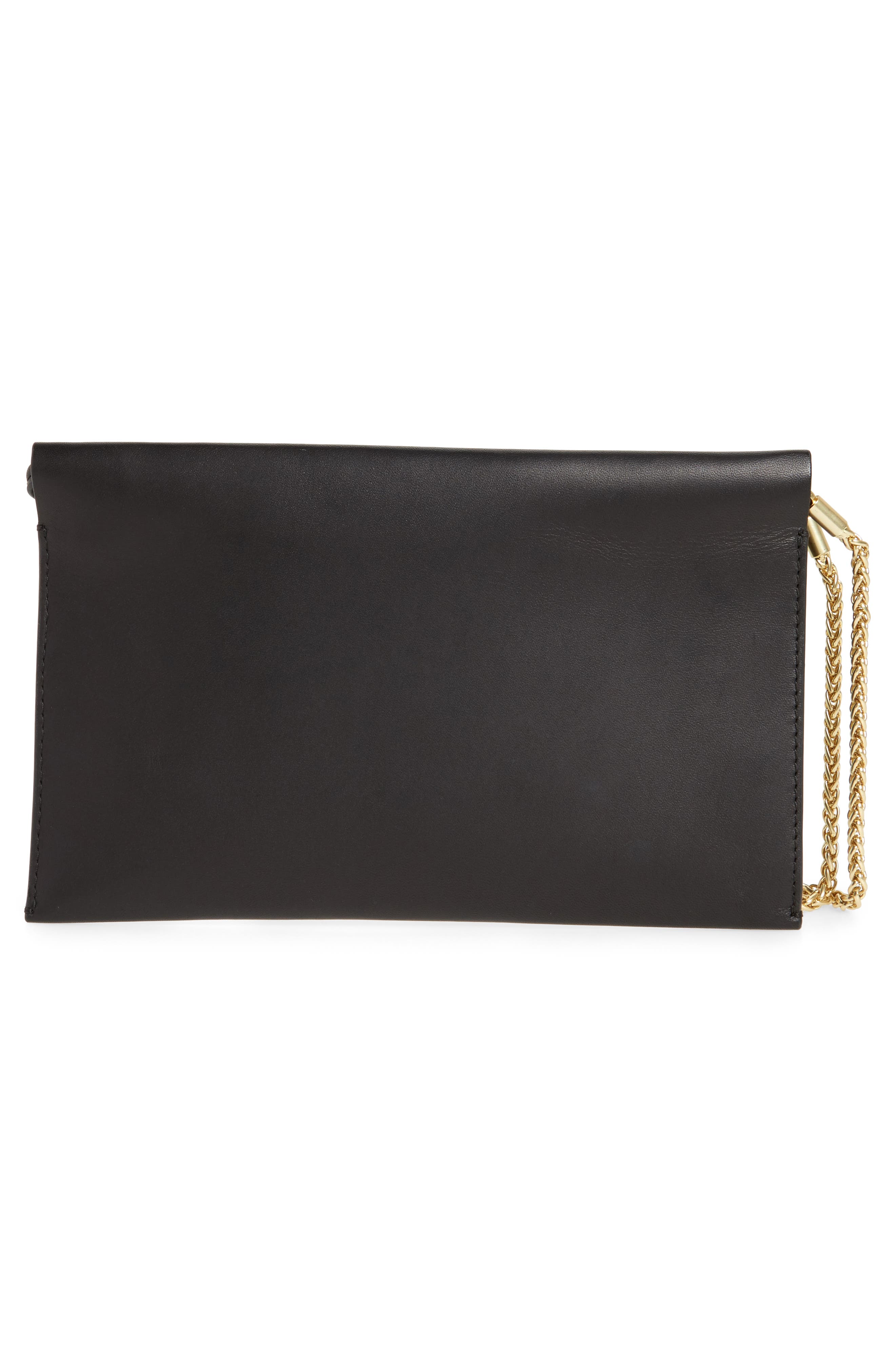 Leather Wristlet, Alternate, color, BLACK