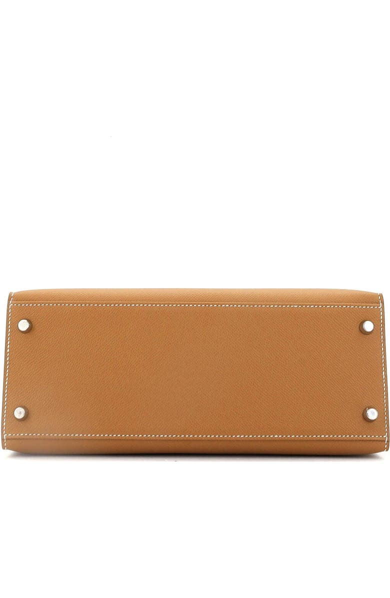 Pre-Owned Hermes Kelly Handbag Brown Epsom with Palladium Hardware 28, Alternate, color, Gold