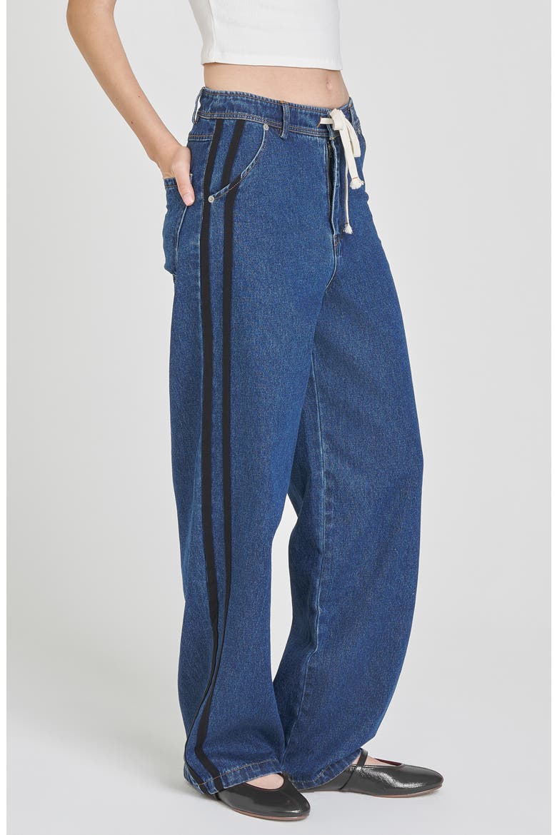 Mercer Denim Track Pants, Alternate, color, INDIGO WASH