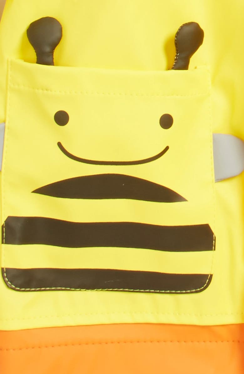 Skip Hop 'ZOO' Bumble Bee Hooded Raincoat, Alternate, color,
