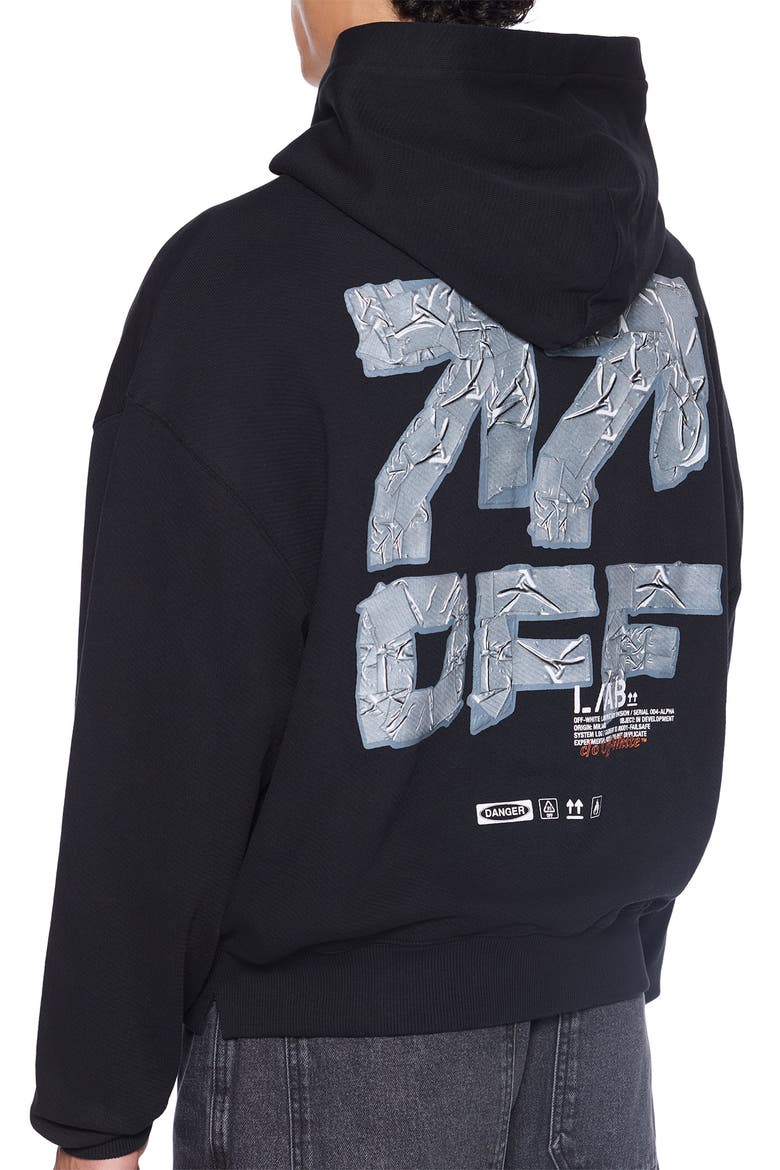 Off Active Duct Tape Hoodie, Alternate, color, BLACK