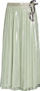 Maison Margiela Pleated Metallic Midi Skirt