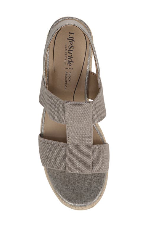 Shop Lifestride Tallulah Espadrille Slingback Platform Wedge Sandal In Taupe