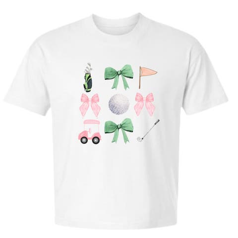 Bow Golf Girl Adult Short Sleeve T-Shirt