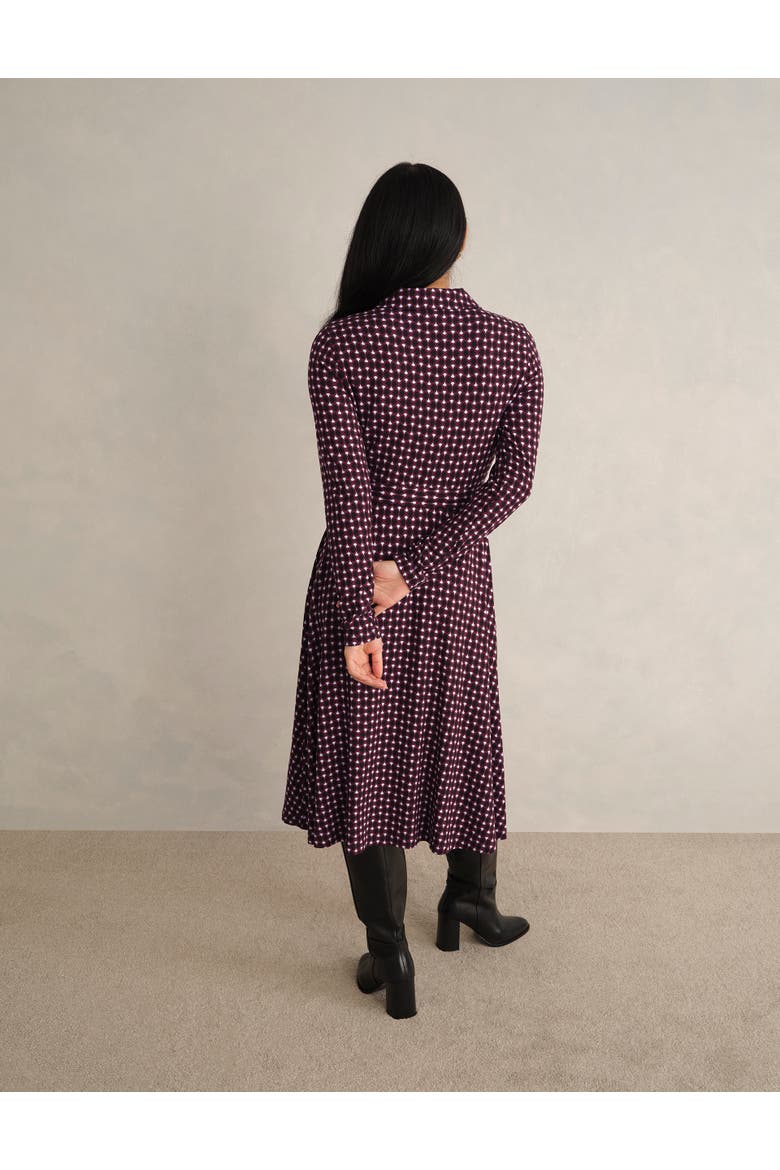 Clarice Printed Midi Dress, Alternate, color, Navy Multi