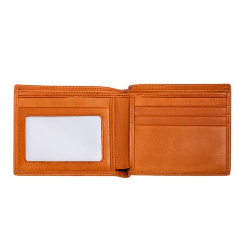 Breed Locke Bi Fold Wallet In Orange