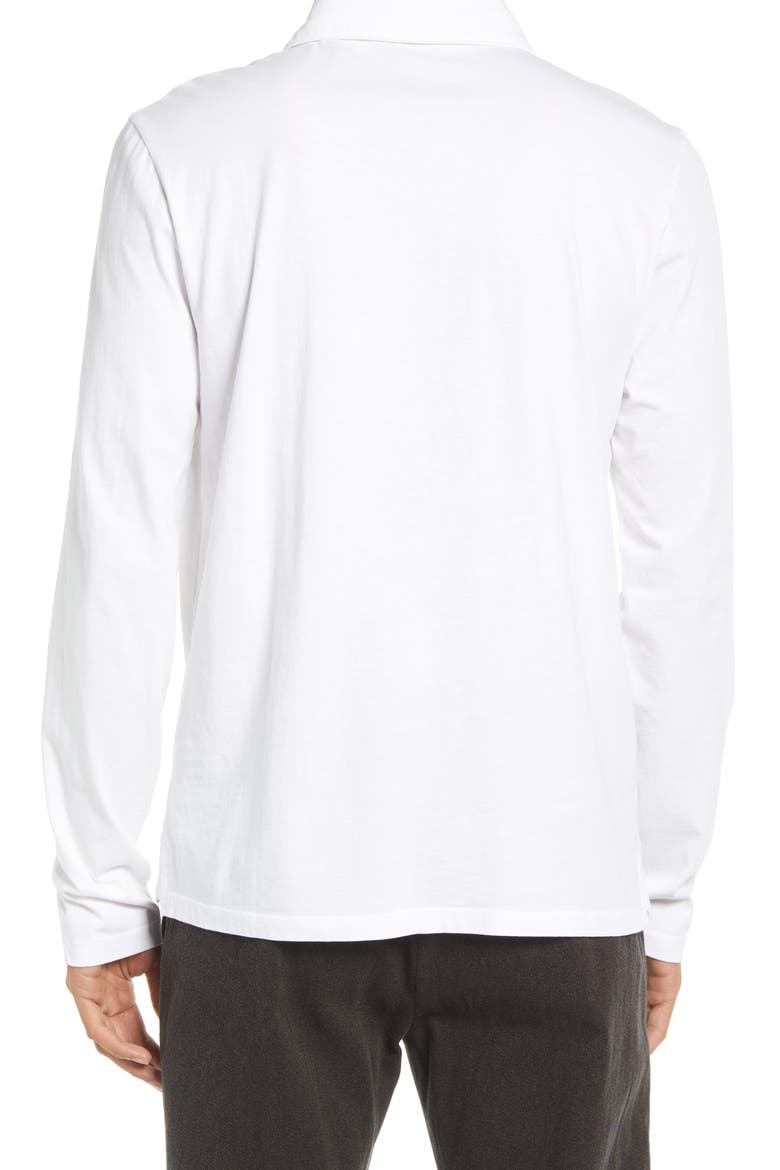 Garment Dyed Long Sleeve Polo, Alternate, color, WASHED OFF WHITE