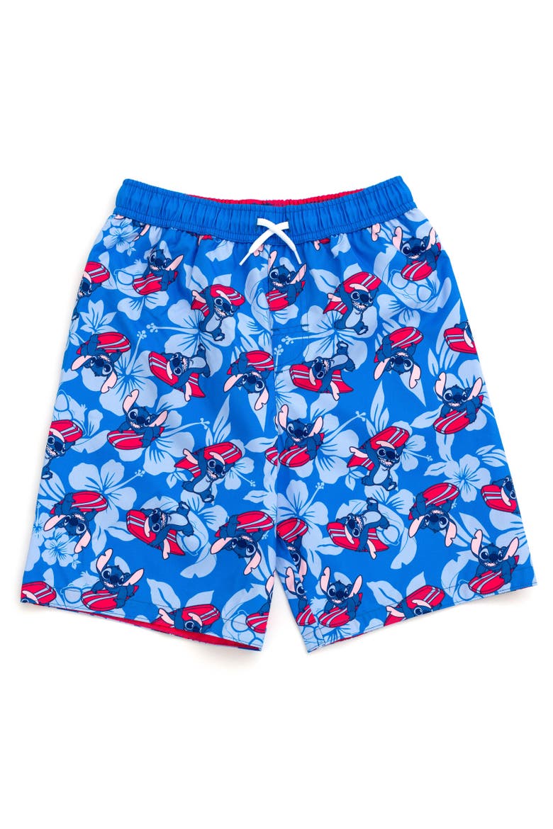 Lilo & Stitch Swim Trunks, Main, color, Blue