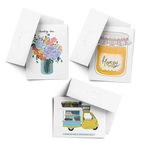 Everyday Greeting Card Pack (3ct) "Sending Love, Flowers, Honey"