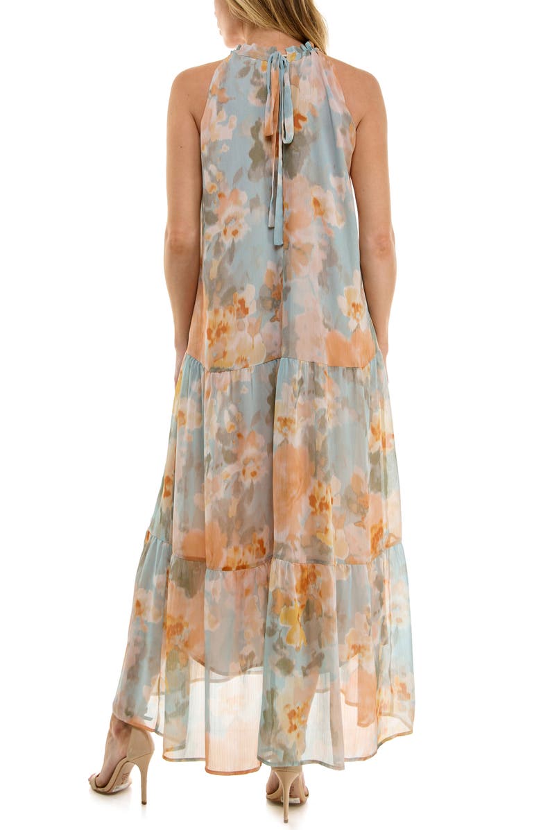 Socialite Tiered Maxi Halter Dress, Alternate, color, 