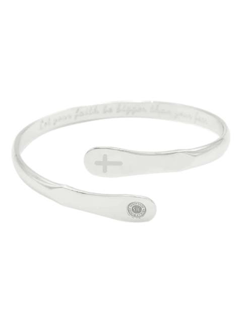 Cross Bracelets Engraved Let your faith be bigger than your fear