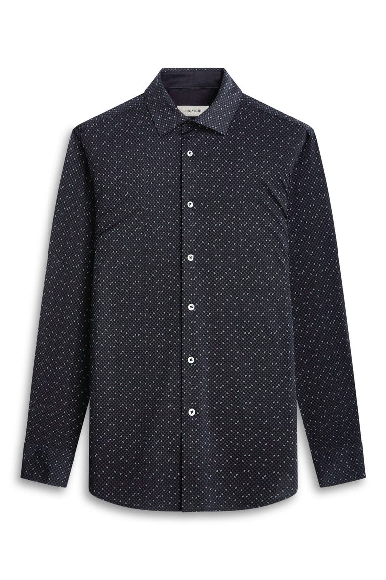 Jimmy OoohCotton® Geo Print Button-Up Shirt, Alternate, color, BLACK