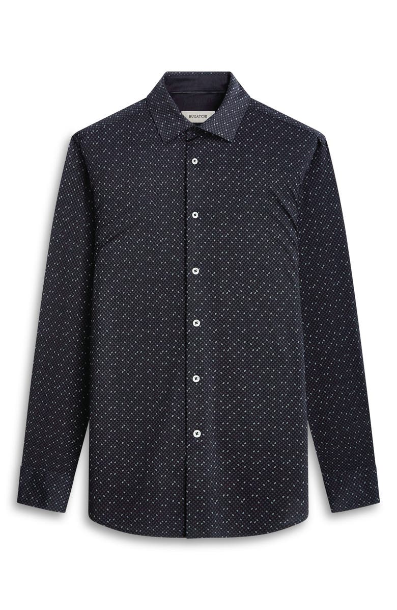 Bugatchi Jimmy OoohCotton<sup>®</sup> Geo Print Button-Up Shirt, Alternate, color,
