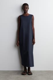 COS Twist-Back Cotton Midi Dress