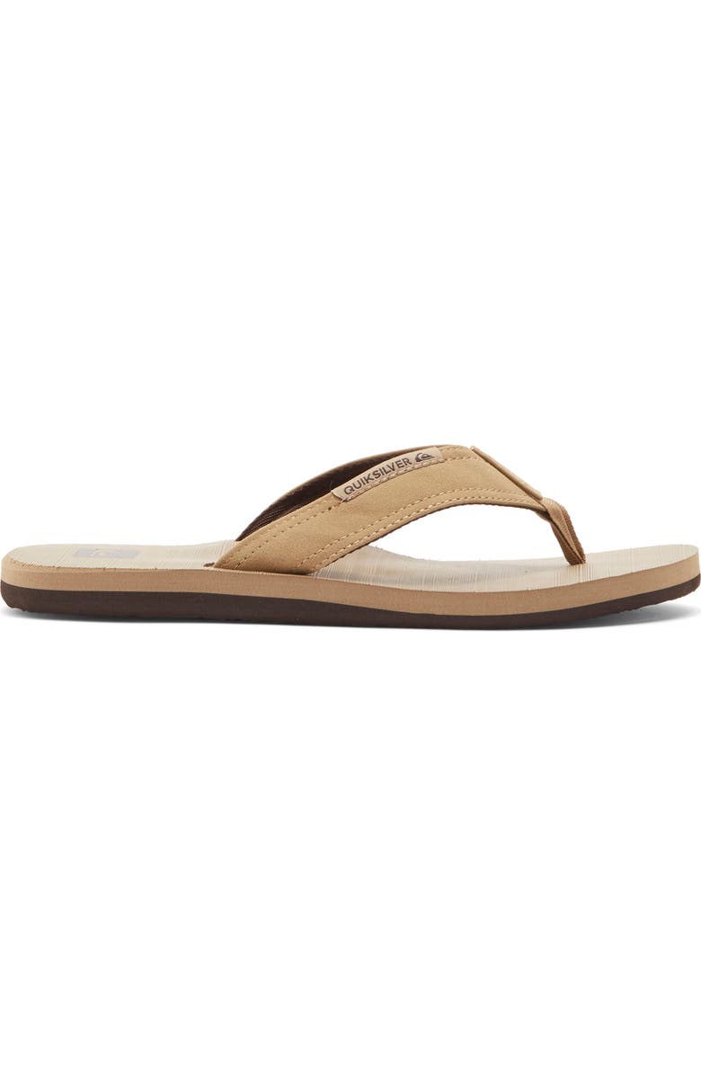 Quiksilver Carving Flip Flop, Alternate, color, Tan