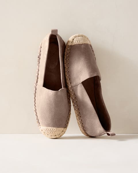 Suede Flat Espadrilles
