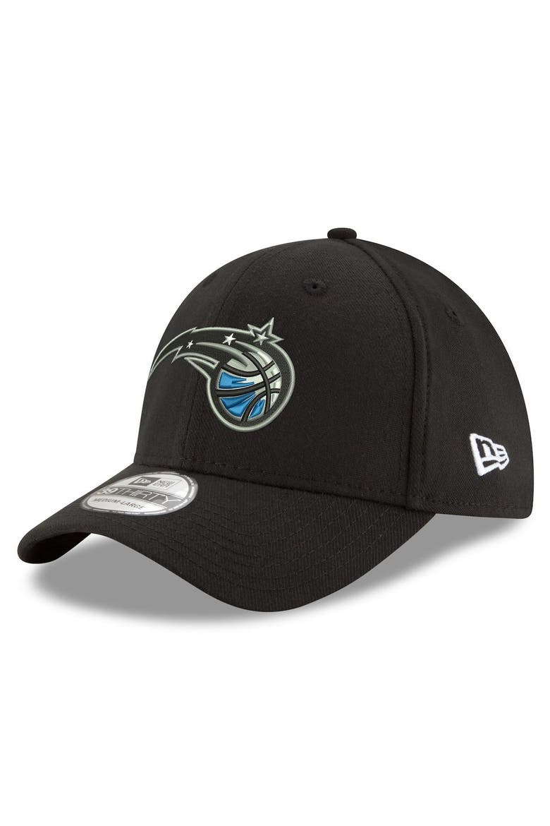 Men's New Era Black Orlando Magic Team Classic 39THIRTY Flex Hat, Alternate, color, BLACK