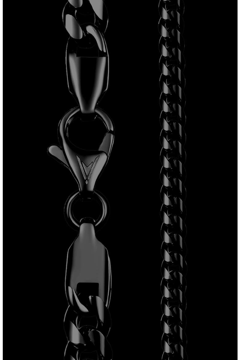 Men's Curb Chain Bracelet, Alternate, color, BLACK